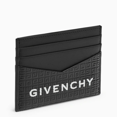 Givenchy Black 4g Leather Card Holder With Logo