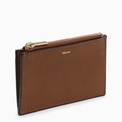 Valextra Chocolate-coloured Leather Wallet In Brown