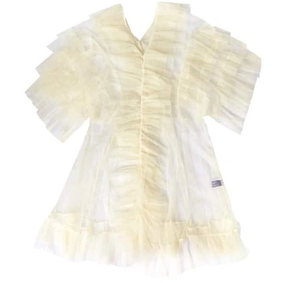 Supersweet X Moumi Tulle Babydoll In Ecru In White