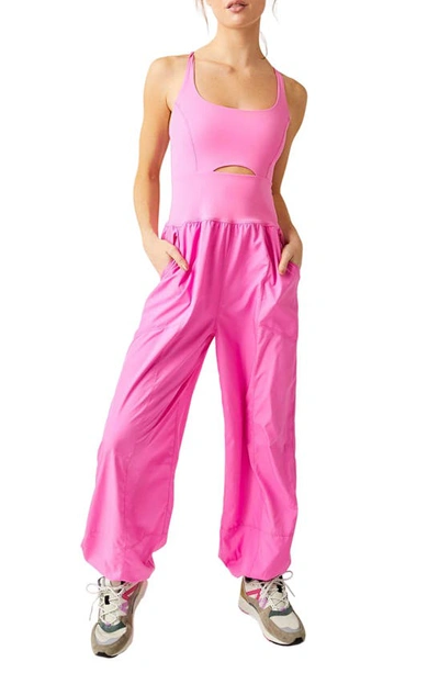 Fp Movement Righteous Runsie Jumpsuit In Magenta Minx