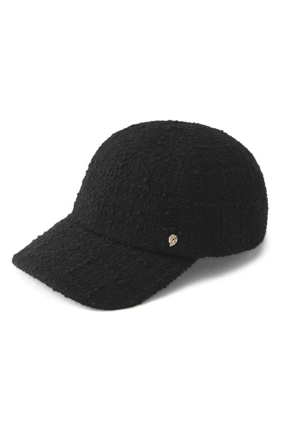 Helen Kaminski Chalamet Bouclé Baseball Cap In Black