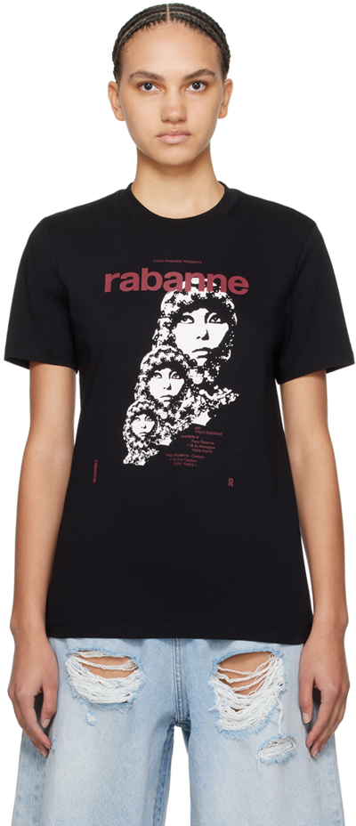 Rabanne Visconti-inspired Cotton T-shirt In Black