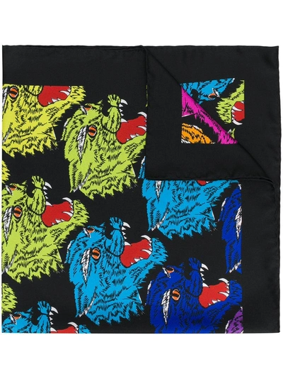 Gucci Angry Cat Scarf - Black