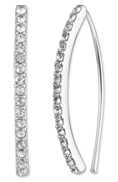 Ralph Lauren Threader Drop Earrings In Silver