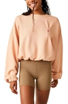 Fp Movement Start To Finish Bubble Sweatshirt In Pretty In Peach