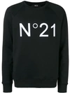 N°21 Logo Print Sweatshirt In Black