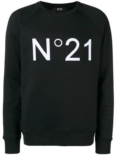 N°21 Logo Print Sweatshirt In Black