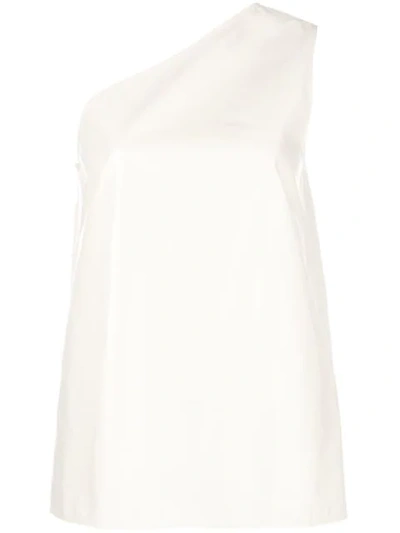Calvin Klein 205w39nyc One Shoulder Top In White