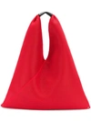 Mm6 Maison Margiela Triangle Handle Tote Bag In Red