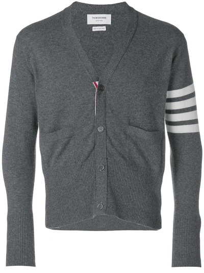 Thom Browne Tri-stripe Cardigan - Grey