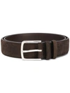 Orciani Pointed-tip Suede Belt In Brown