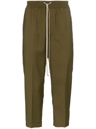 Rick Owens Drawstring Cropped Trousers - Green