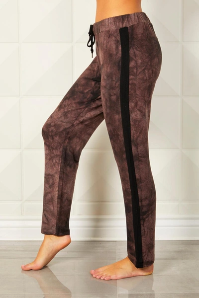 French Kyss Tie Dye Track Jogger In Suede Black In Multi
