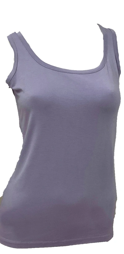 French Kyss Women's Scoop Neck Tank Top In Lilac In Blue