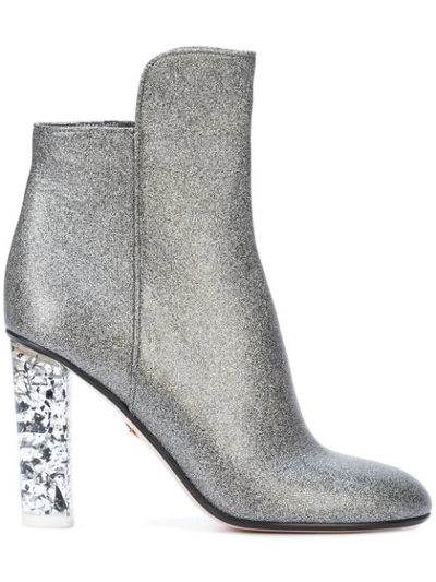 Andrea Gomez Chiara Ankle Boots In Metallic