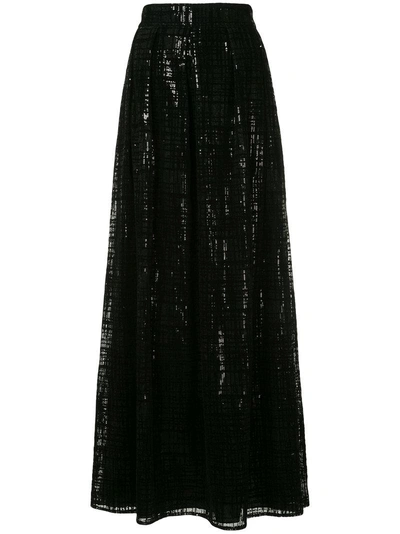 Ingie Paris Embellished Maxi Skirt - Black