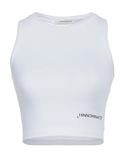 Hinnominate Woman Tank Top White Size Xs Cotton, Elastane