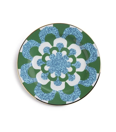 La Doublej Blue/green Housewives Mosaico Blu Dessert Plates (set Of 2)