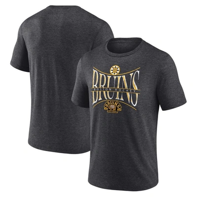 Fanatics Branded  Heather Charcoal Boston Bruins Centennial Hockey Tri-blend T-shirt