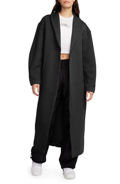 Nike Sportswear Oversize Tech Scuba Knit Duster In Black