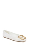 Sarto By Franco Sarto Amaya 6 Square Toe Flat In White