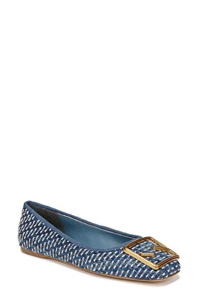 Sarto By Franco Sarto Amaya 6 Square Toe Flat In Blue