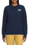 The North Face Heritage Patch Crewneck Sweatshirt In Summit Navy
