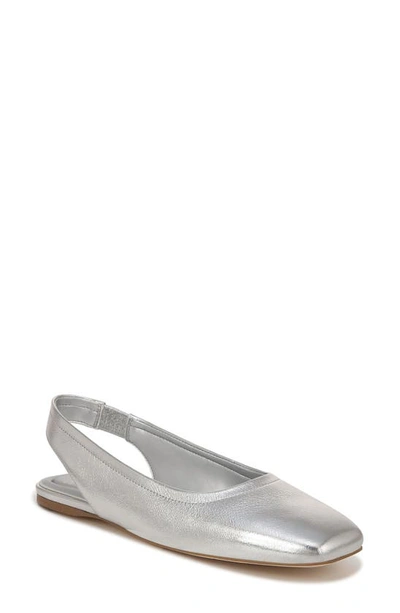 Sarto By Franco Sarto Flexa Antona Slingback Ballet Flat In Silver