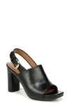 Naturalizer Jianna Slingback Platform Sandal In Black Leather