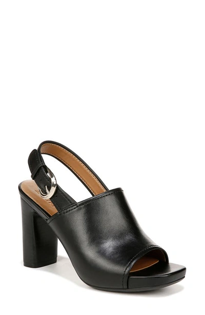 Naturalizer Jianna Slingback Platform Sandal In Black Leather