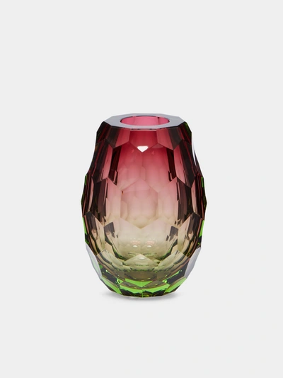 Moser Caorle Cut Crystal Bud Vase In Multi