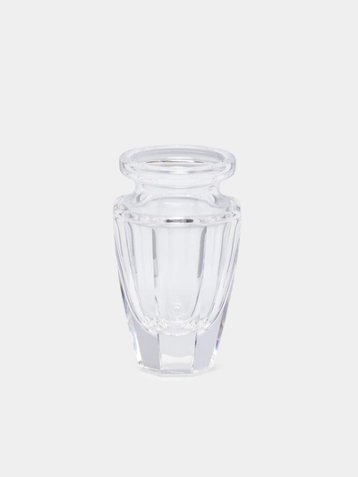 Moser Eternity Cut Crystal Vase In White