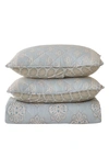 Patina Vie Maison Patina Vie Reversible Comforter & Sham Set In Block Floral Natural