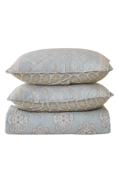 Patina Vie Maison Patina Vie Reversible Comforter & Sham Set In Block Floral Natural