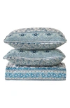 Patina Vie Maison Patina Vie Reversible Comforter & Sham Set In Block Floral Blue