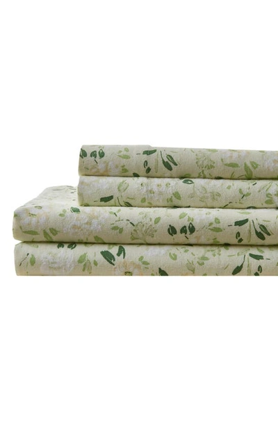 Patina Vie Maison Patine Vie Sheet Set In Floral Green