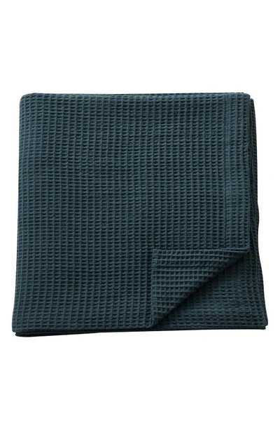 Patina Vie Maison Cotton Waffle Weave Blanket In Indigo