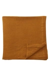 Patina Vie Maison Cotton Waffle Weave Blanket In Bronze