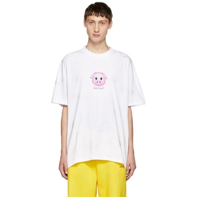 Vetements Lucky Pig Tee In White