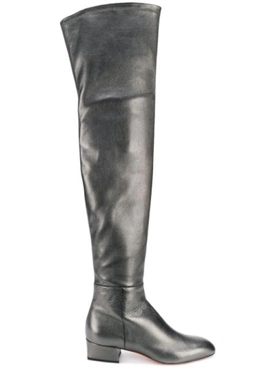 Santoni Kniehohe Stiefel In Metallic