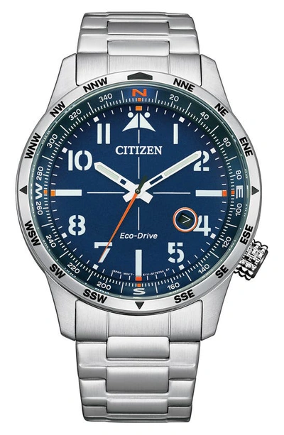 Citizen Eco-drive Stainless Steel Bracelet Watch, 43mm In Silver-tone