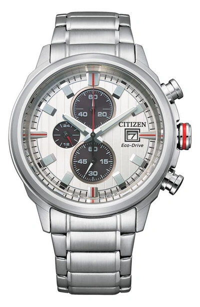 Citizen Eco-drive Stainless Steel Bracelet Watch, 43mm In Silver-tone