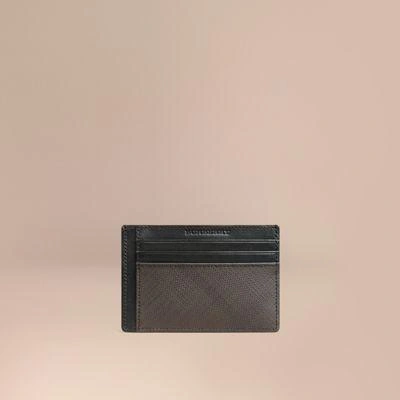 Burberry London Check Card Case In Chocolate/black