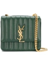 Saint Laurent Medium Vicky Chain Bag In Green