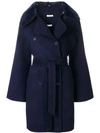 P.a.r.o.s.h . Double-breasted Belted Coat - Blue