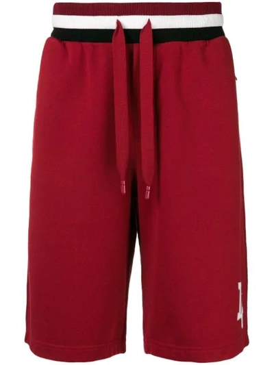 Dolce & Gabbana Logo Track Shorts In Red