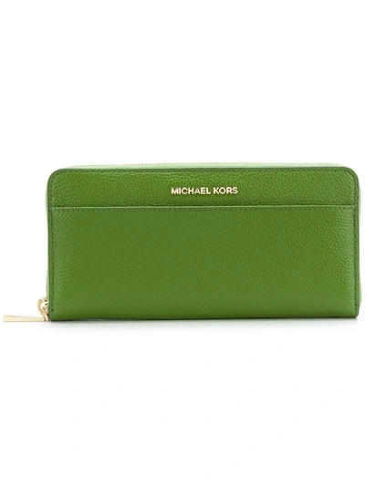 Michael Michael Kors Jet Set Travel Wallet In Green