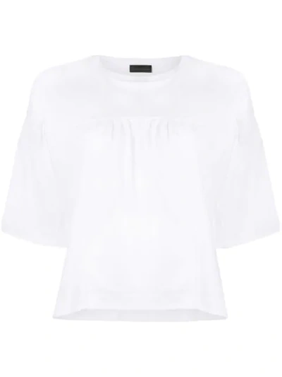 Diesel Black Gold Ribbed Sleeve Detail T-shirt - White