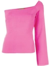 Solace London Renata One Shoulder Top - Pink