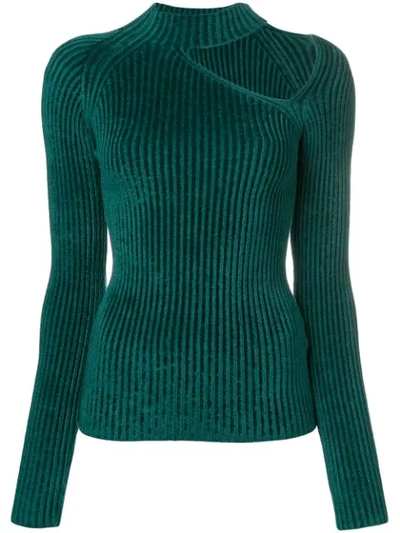 Mrz Dolcevita Ribbed Sweater In Green